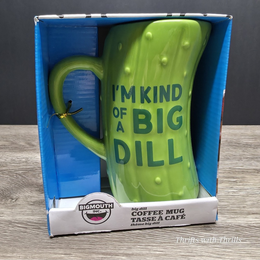 "I'm Kind Of A Big Dill" - 22oz Pickle Shape Coffee Mug - Big Mouth Inc.